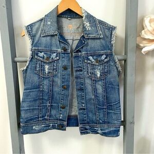 7 For All Mankind jean vest sz S